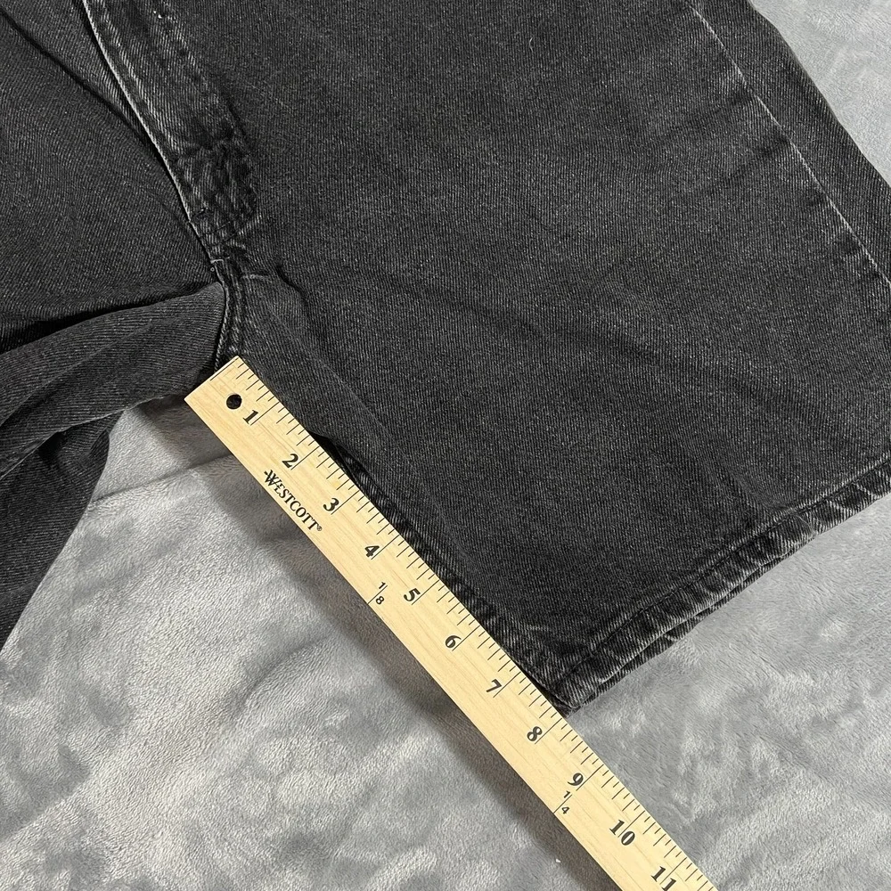 Vintage Levis 550 Jean Shorts Mens 33 (31) Black Red Batwing Orange Tab 90s